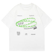 Circular Ghosted Letter Graphic T-Shirt