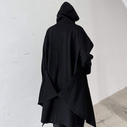 Dark Long Cloak Cape Oversize Wizard Coat