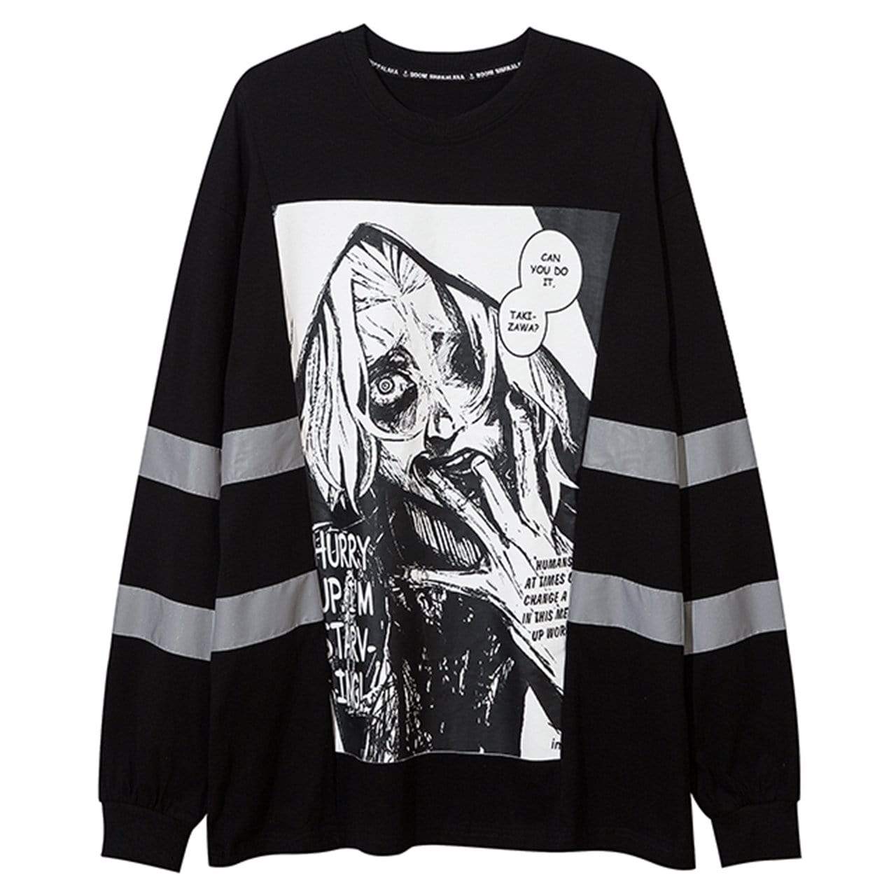 Dark Reflective Demon Graphic Sweatshirt