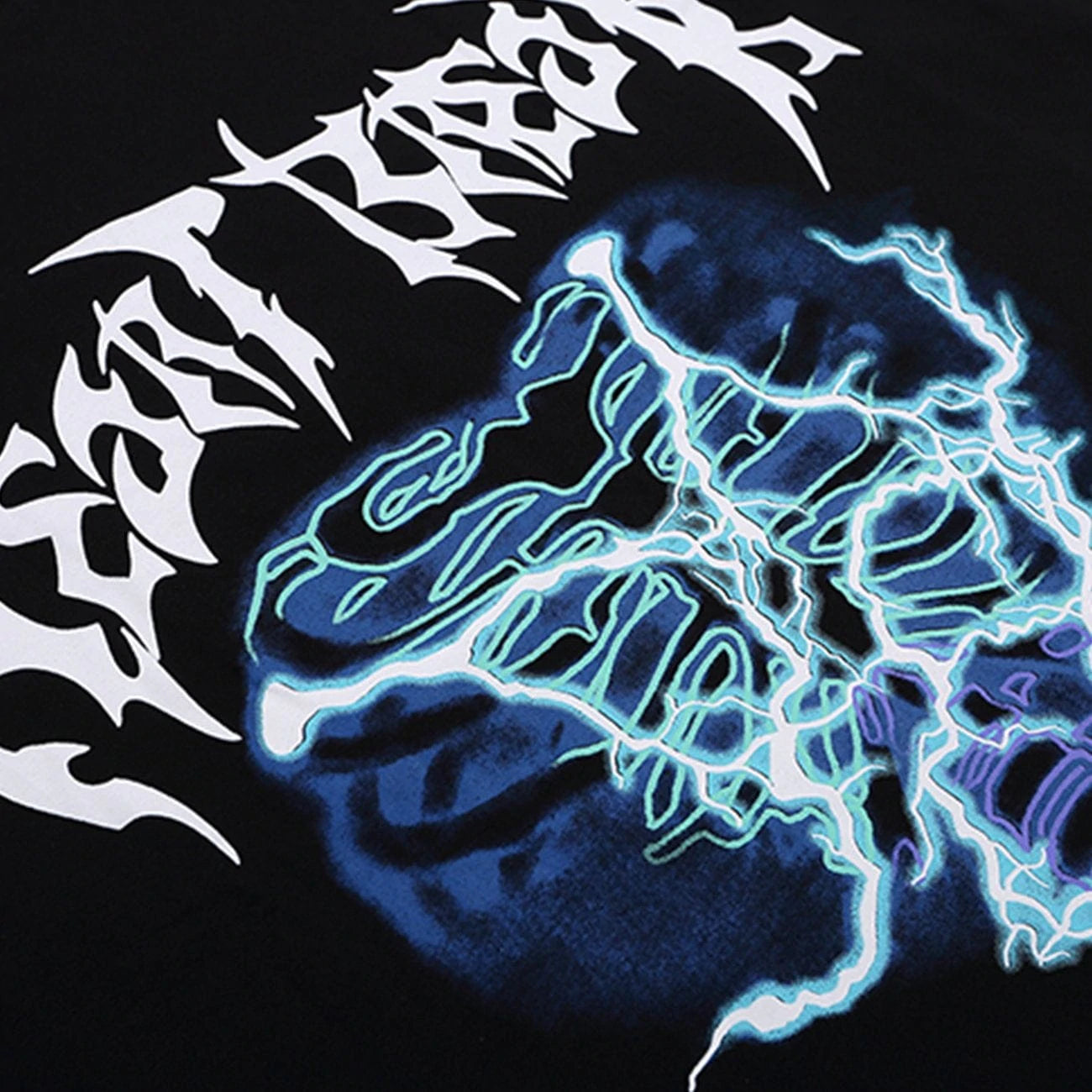 Lightning Skeleton Graphic T-Shirt