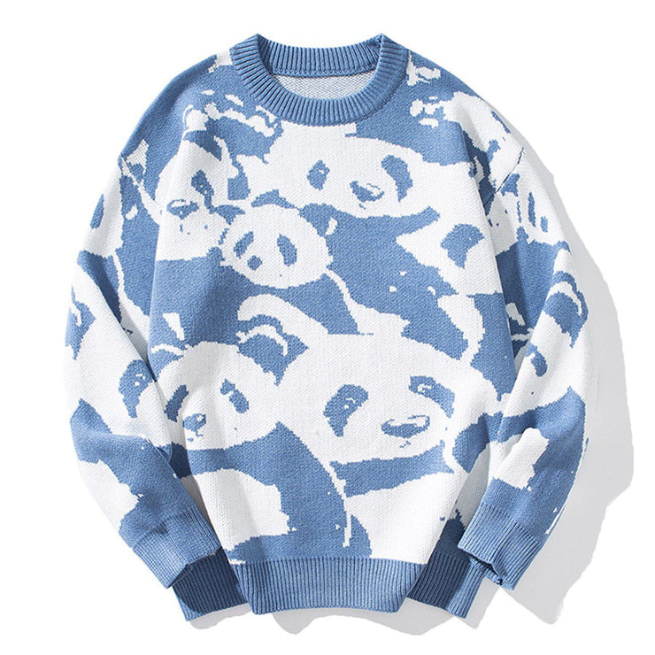 Panda Pattern Knit Sweater