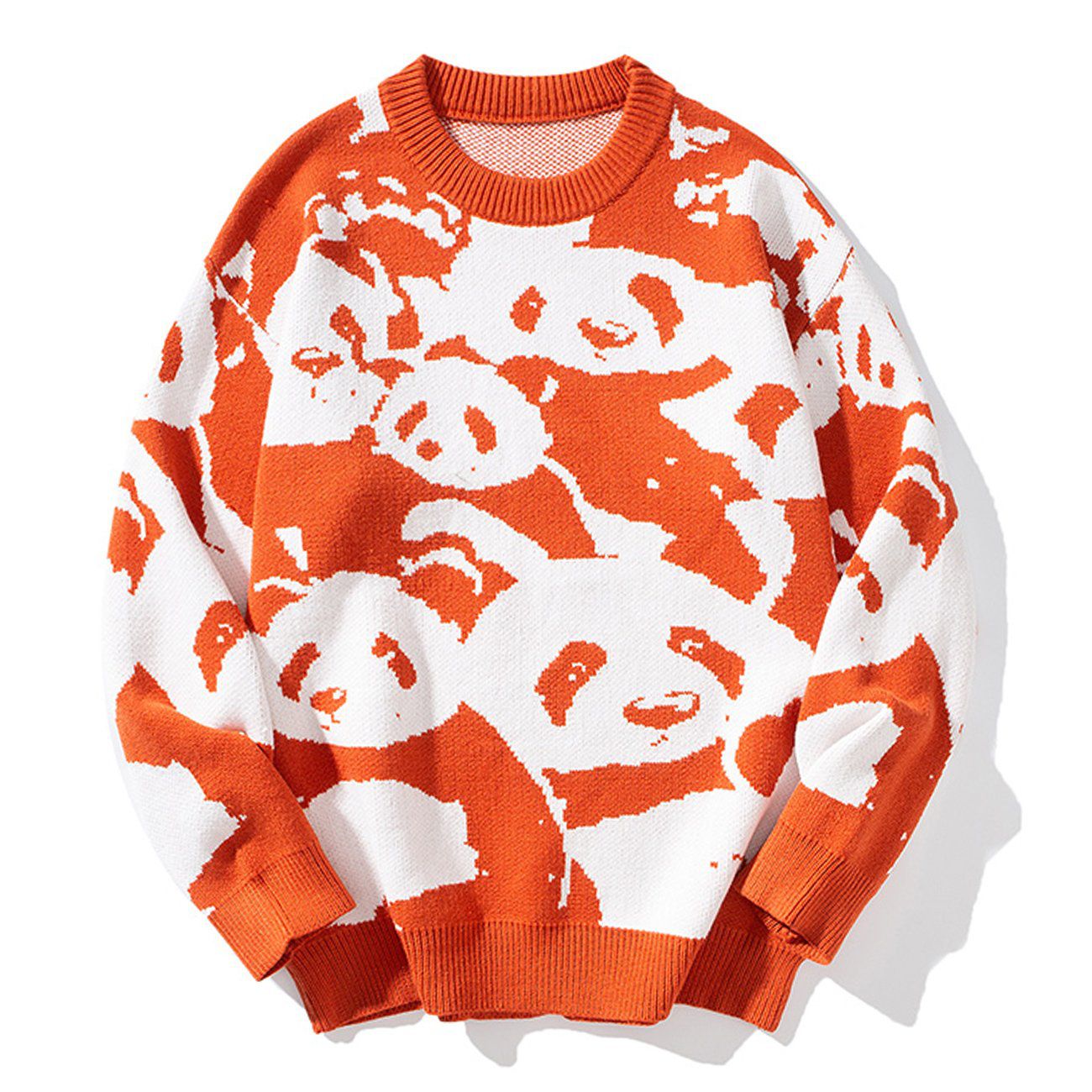 Panda Pattern Knit Sweater