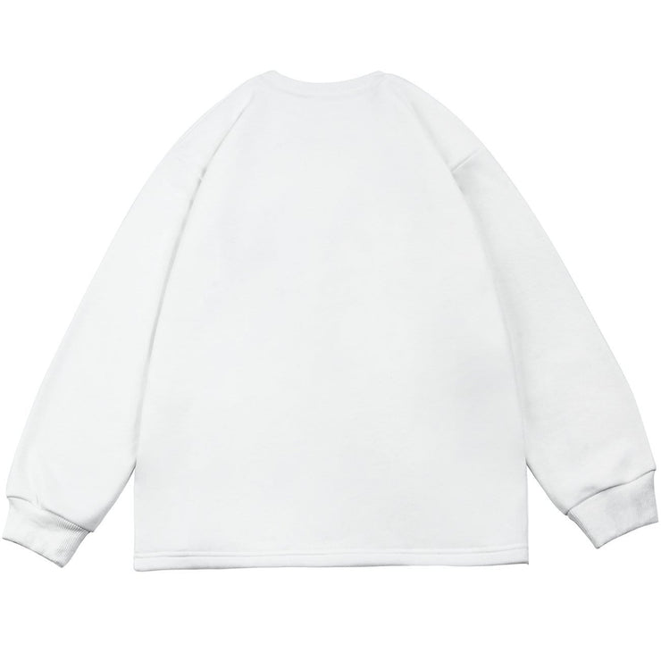 Polar Fleece Shadow Print Sweatshirt
