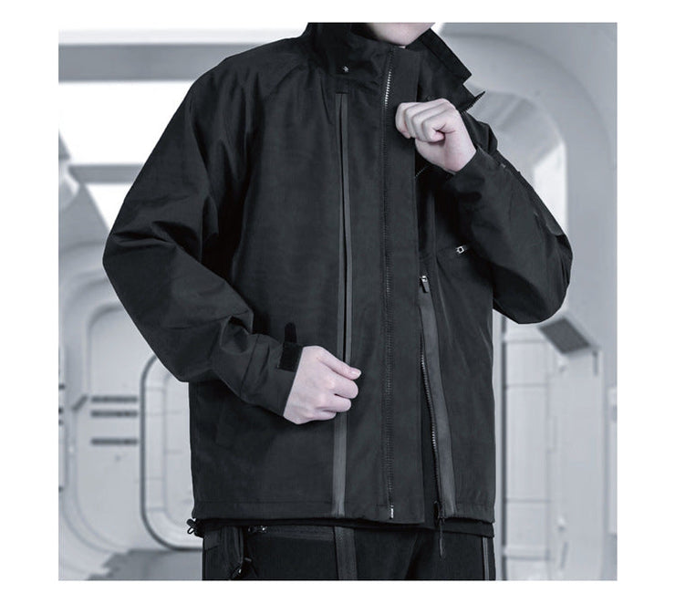 Rainproof Techwear Zippered Multi Pockets Windbreaker Jacket