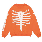 Skeleton Patchwork Overisized Sweatshirt