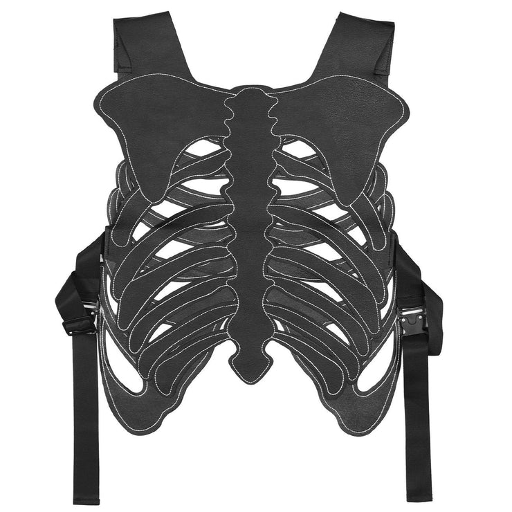 Techwear Embroidery Skeleton Vest Jacket