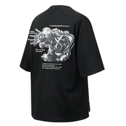 Three-dimensional Armed Mech Graphic T-Shirt