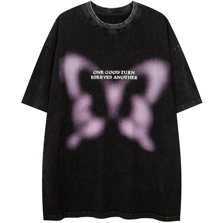 Unreal Butterfly Washed Graphic T-Shirt