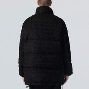 Weave Pattern Winter Coat