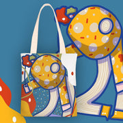 Cartoon Balloon Man Canvas Tote Bags