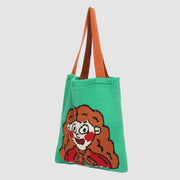Cartoon Girl Kintting Shoulder Bag