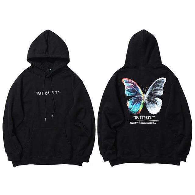 Butterfly Hoodie MugenSoul Streetwear Brands Streetwear Clothing  Techwear