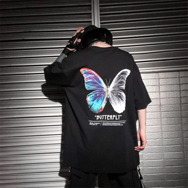 Butterfly T-Shirt MugenSoul Streetwear Brands Streetwear Clothing  Techwear