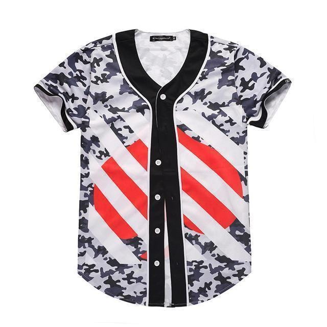 Camo Striped Jersey - Mugen Soul Urban Streetwear Hip Hop Clothing Brand 