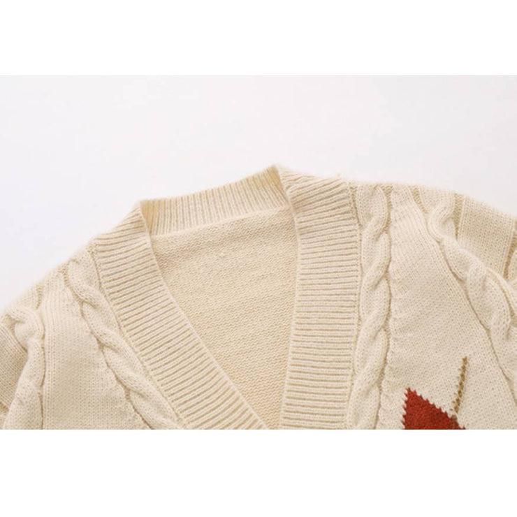 College Style Argyle Pattern Cardigan Sweater