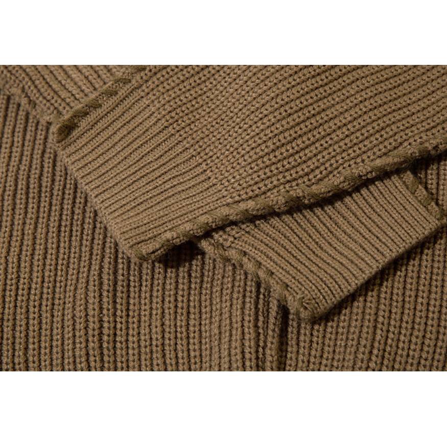 Geometry Label Turtleneck Sweater
