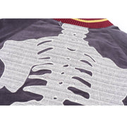 Skeleton Embroidered Velvet Jacket