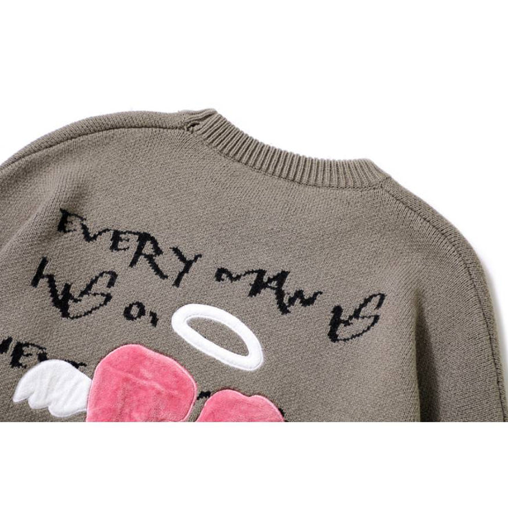 Crying Heart Pattern Sweater