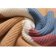 Irregular Color Block Knit Sweater