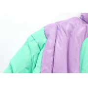 Color Block Zip Up Coat