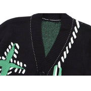 Tassel Star Pattern Cardigan Sweater