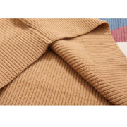 Irregular Color Block Knit Sweater