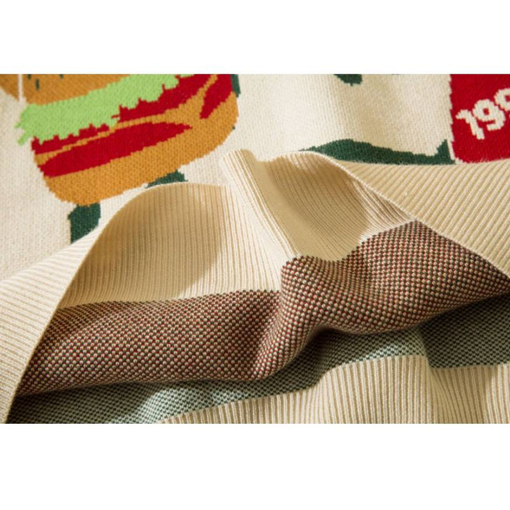 Fast Food Pattern Sweater