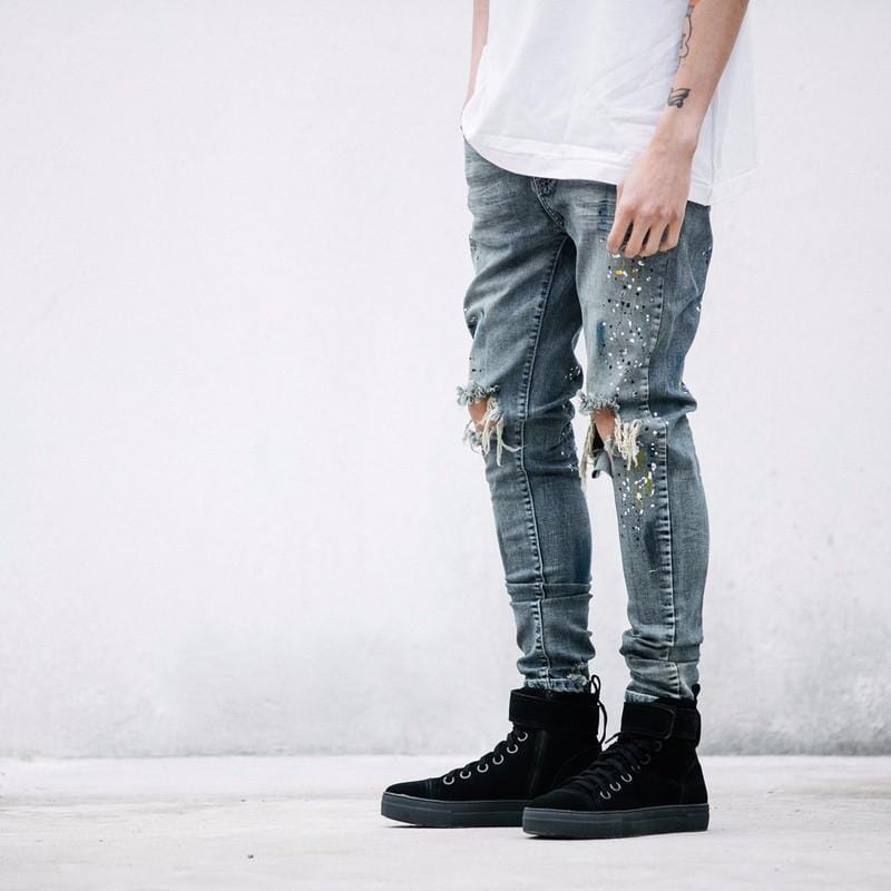 Distressed Painter Jeans - Mugen Soul Urban Streetwear Hip Hop Clothing Brand 