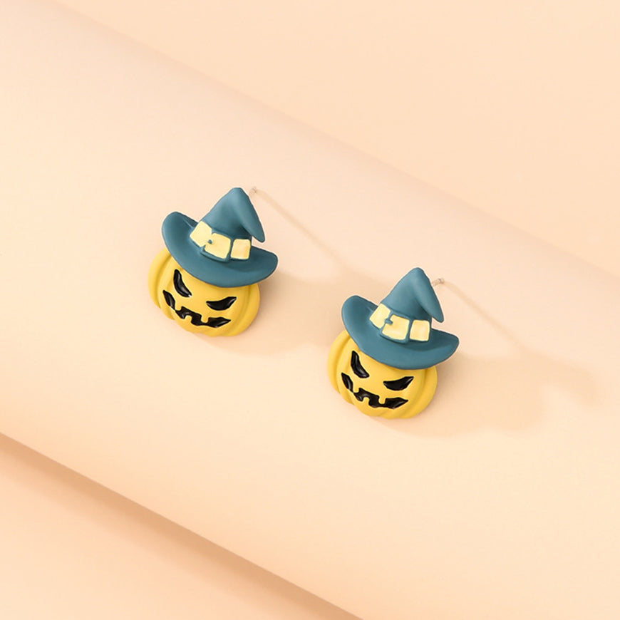 Funny Jack-o'-lantern Stud Earrings