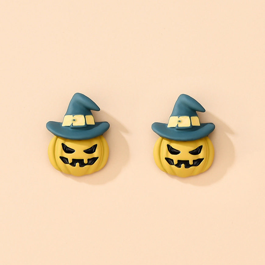 Funny Jack-o'-lantern Stud Earrings