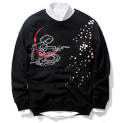 Fearless Tiger Embroidery Sweatshirt MugenSoul Streetwear Brands Streetwear Clothing  Techwear