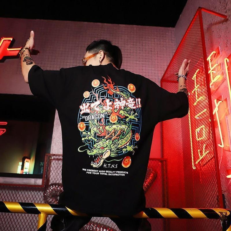 Fiery Dragon T-Shirt - Mugen Soul Urban Streetwear Hip Hop Clothing Brand 
