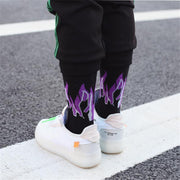 Flames Pull Up Sock - Mugen Soul Urban Streetwear Hip Hop Clothing Brand 
