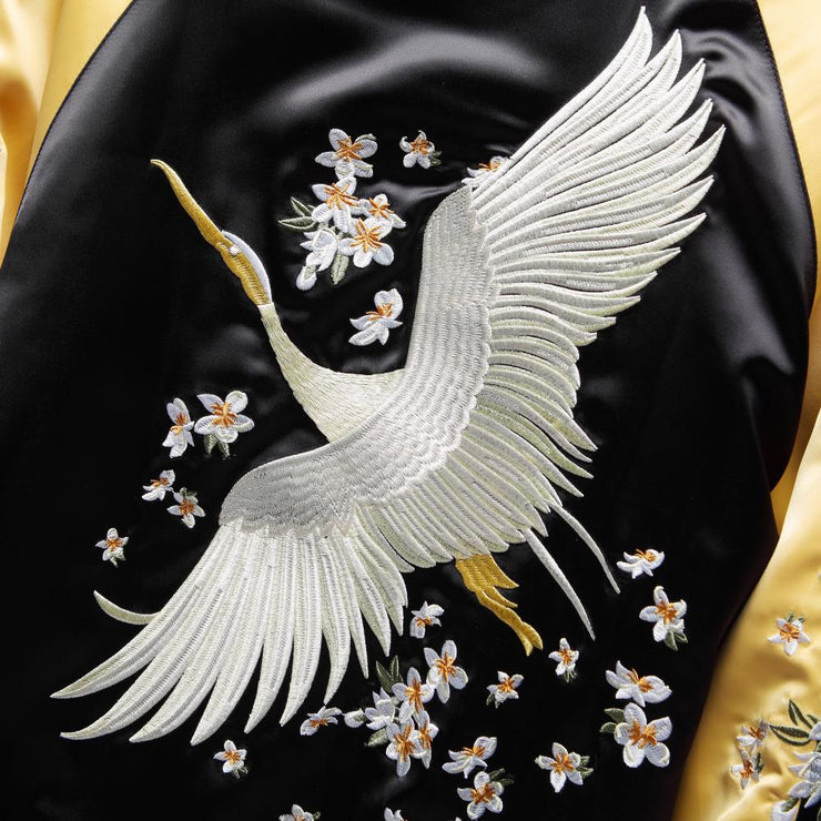 Flowers & Crane Sukajan Souvenir Jacket [Reversible] MugenSoul Streetwear Brands Streetwear Clothing  Techwear