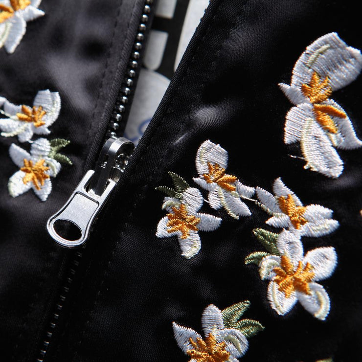 Flowers & Crane Sukajan Souvenir Jacket [Reversible] MugenSoul Streetwear Brands Streetwear Clothing  Techwear