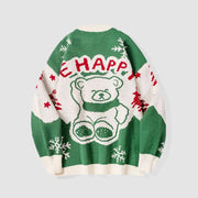 Happy Bear Pattern Sweater