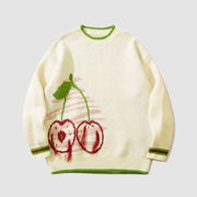 Stylish Cherry Pattern Sweater