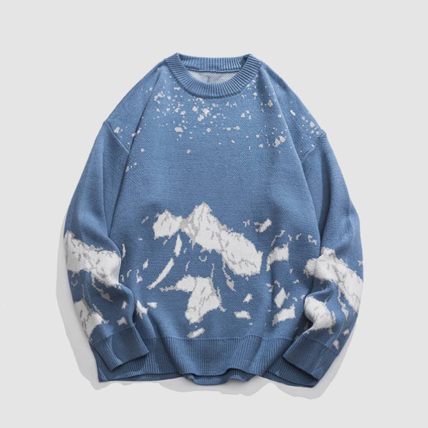 Snowy Landscape Pattern Sweater