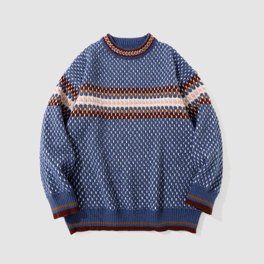 Pixel Art Style Striped Sweater