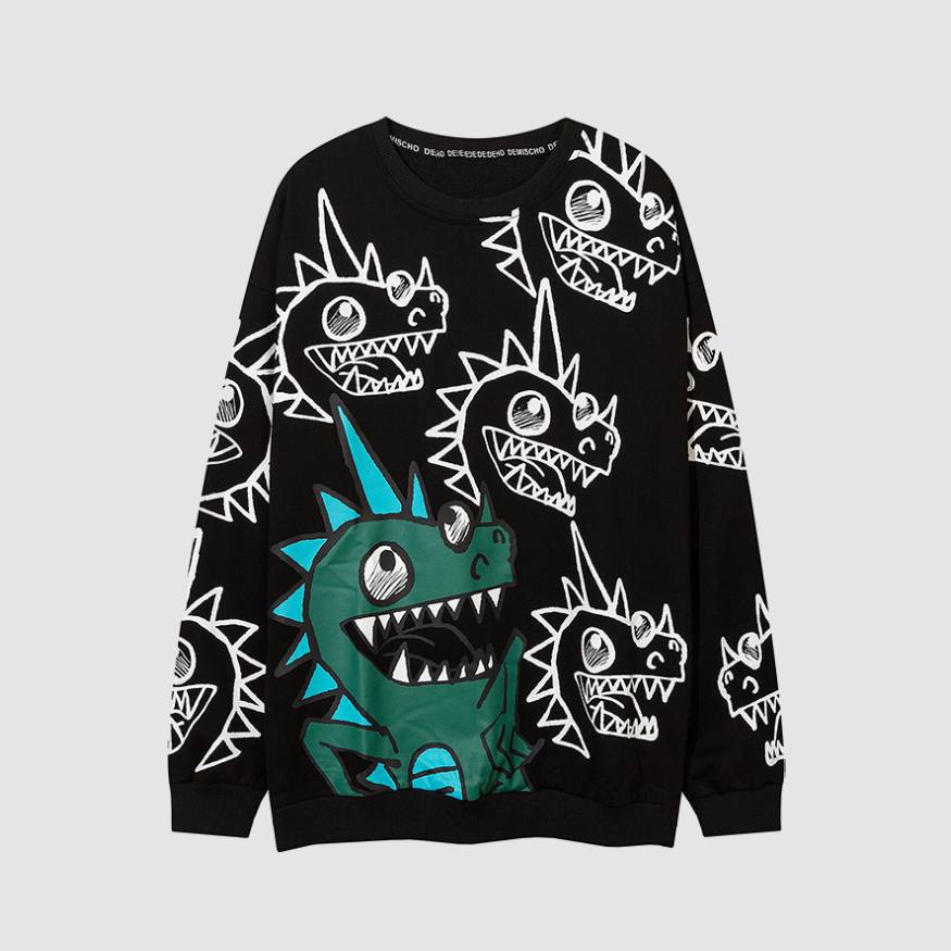 Funny Dinosaur Pattern Sweatshirt