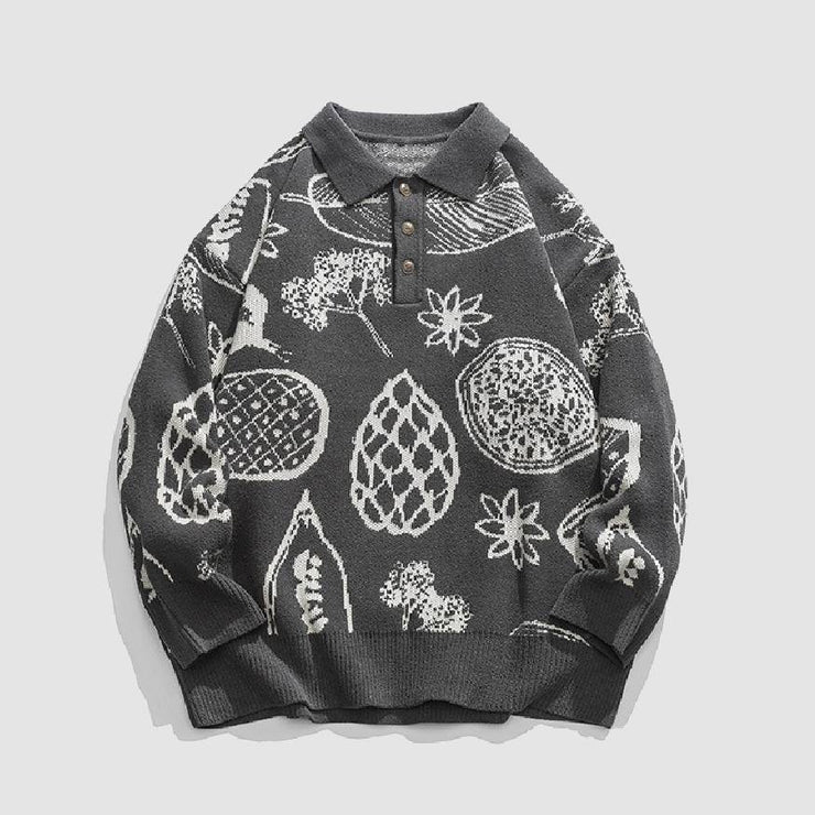 Japanese Style Fruit Print Sweater