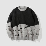 Cute Sheep Pattern Knit Sweater