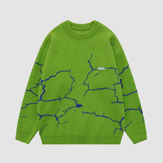 Lightning Pattern Knit Sweater