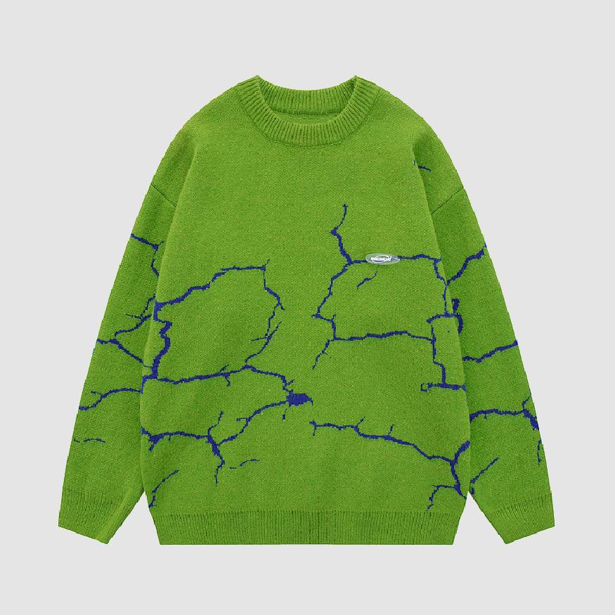 Lightning Pattern Knit Sweater