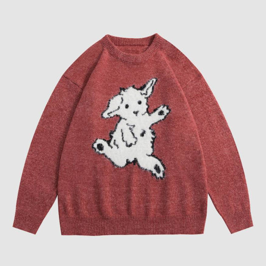 Dancing Goat Pattern Sweater