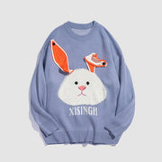 Funny Rabbit Head Pattern Sweater