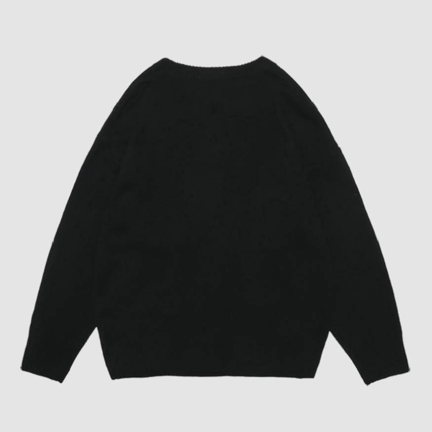 Cow Head Print Sweater