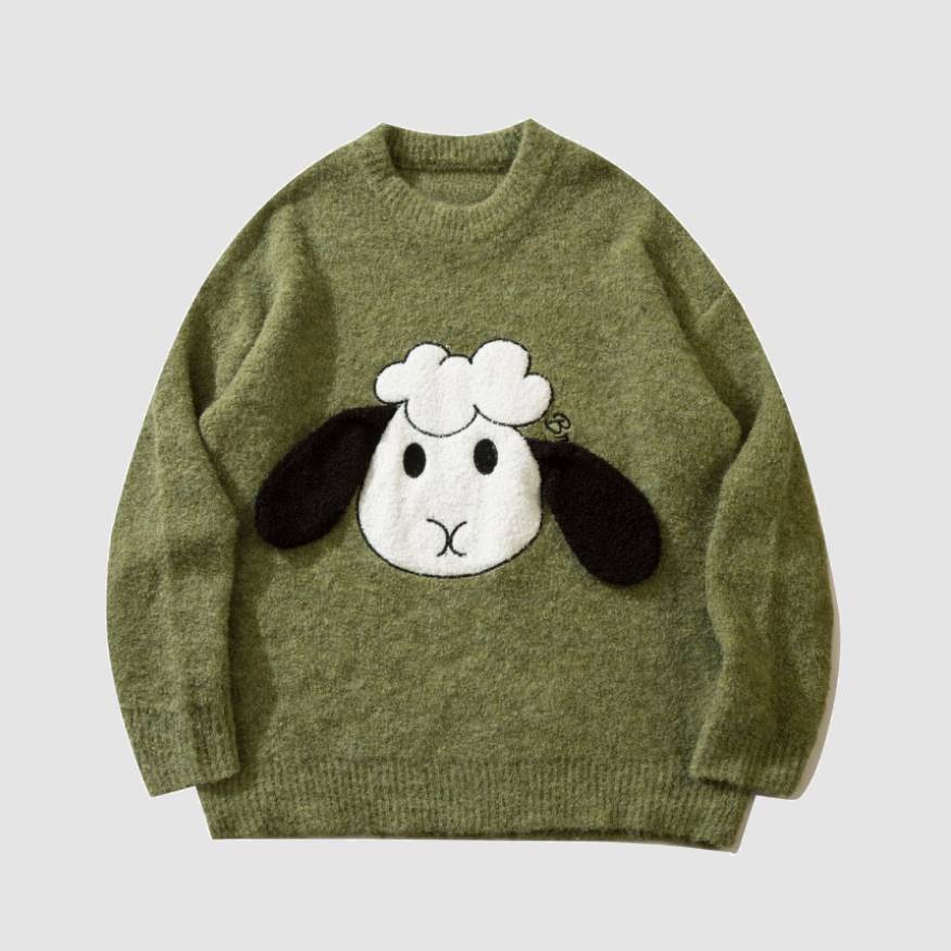 Cute Cartoon Sheep Knit Sweater