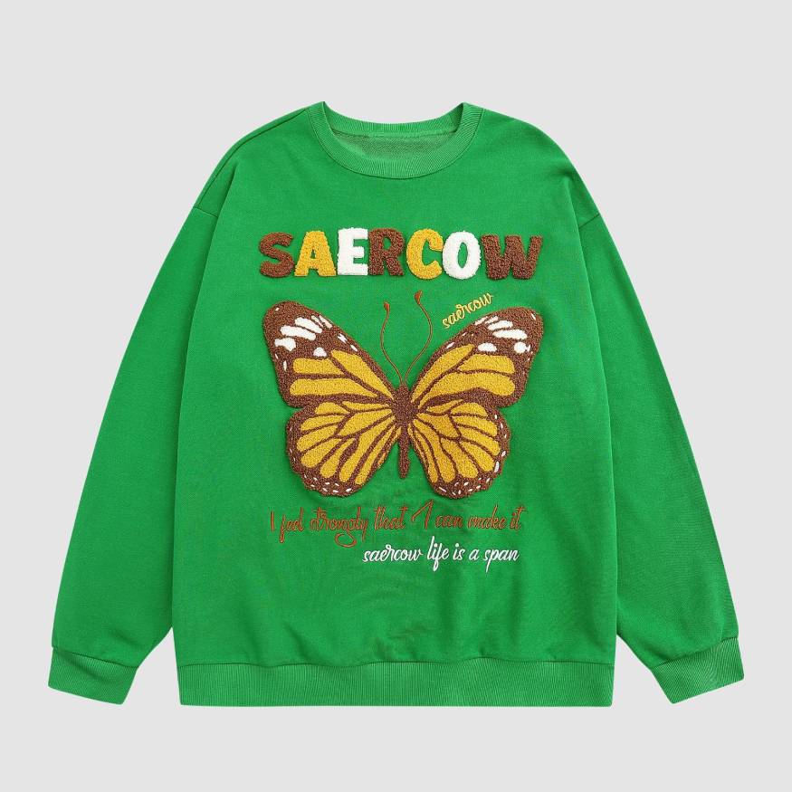 Butterfly Embroidery Sweatshirt