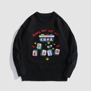 Mah Jong Embroidered Sweater